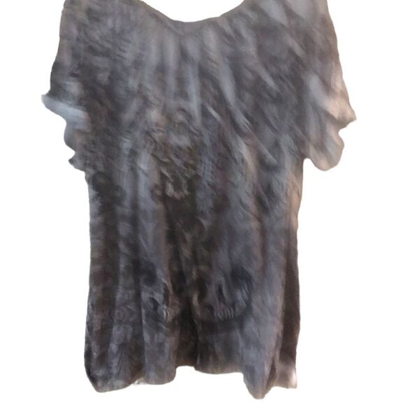 BLEU Black and White Design Blouse Size 3X - Picture 2 of 9